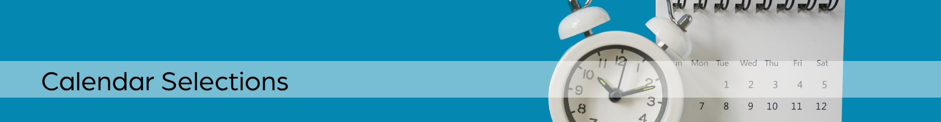 Calendar Selections Banner